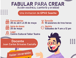 Abierto Taller de Cuentería en Suacha.